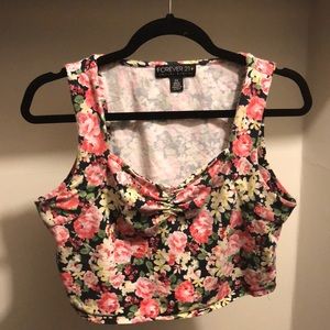 Floral Print Crop Top FOREVER21+